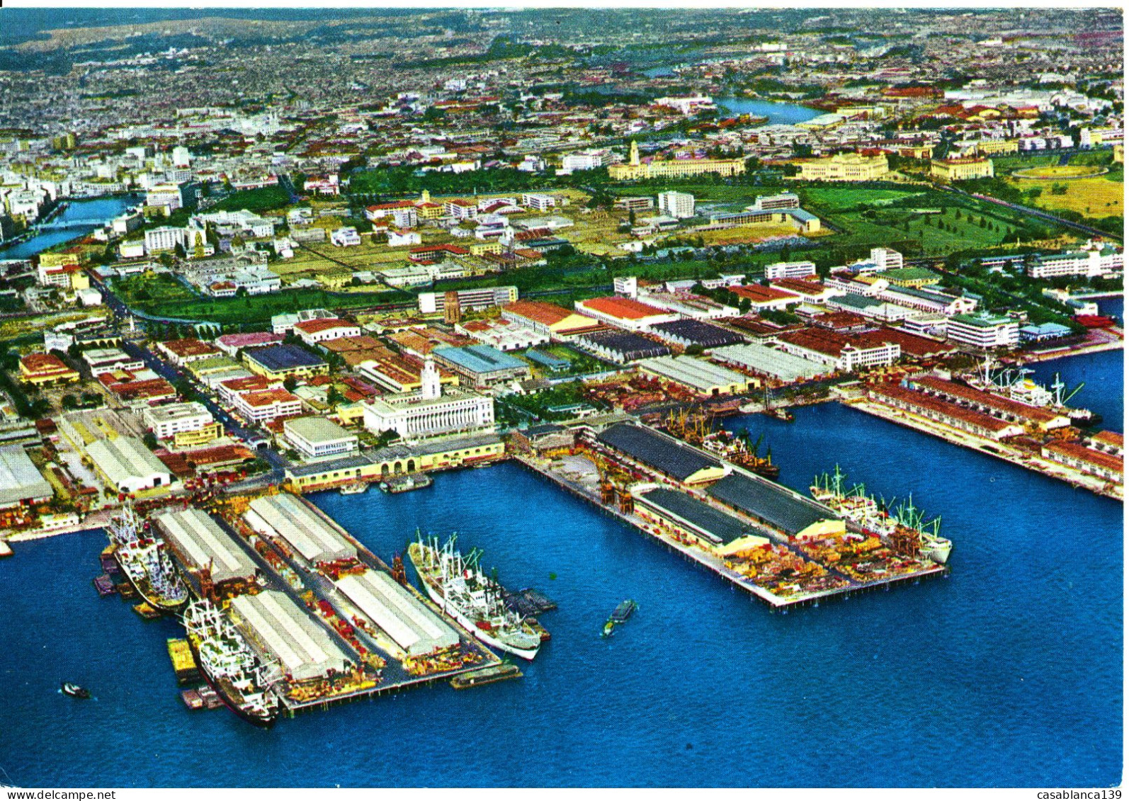Philippines 1976, PC Manila Harbour View, Clean And Nice Franking, Bagoui  Terrace Ricefield Stamping - Philippines