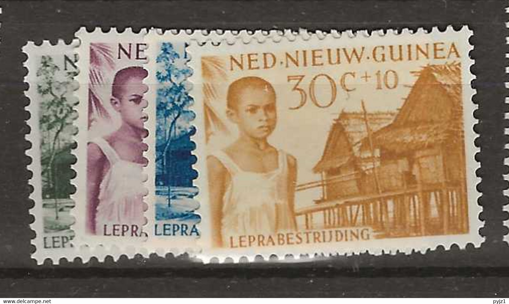 1956 MNH Nederlands Nieuw Guinea NVPH 41-44 - Nederlands Nieuw-Guinea