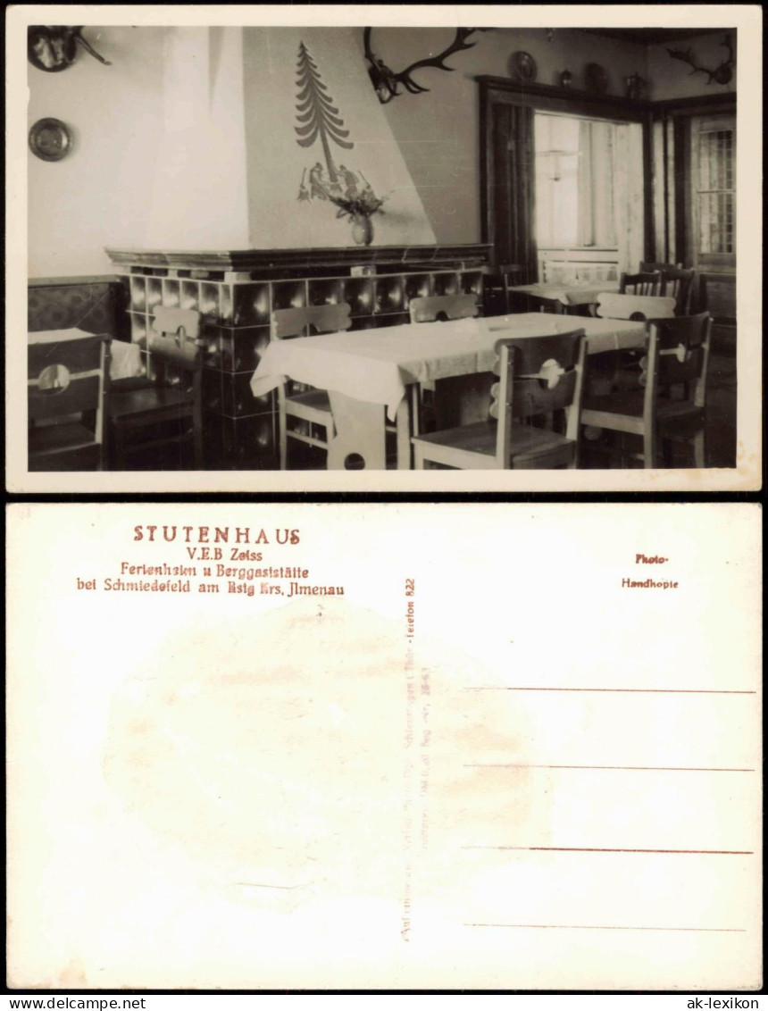 Schmiedefeld (Rennsteig) STUTENHAUS V.E.B Zeiss Ferienheim Region Rennsteig 1960 - Schmiedefeld
