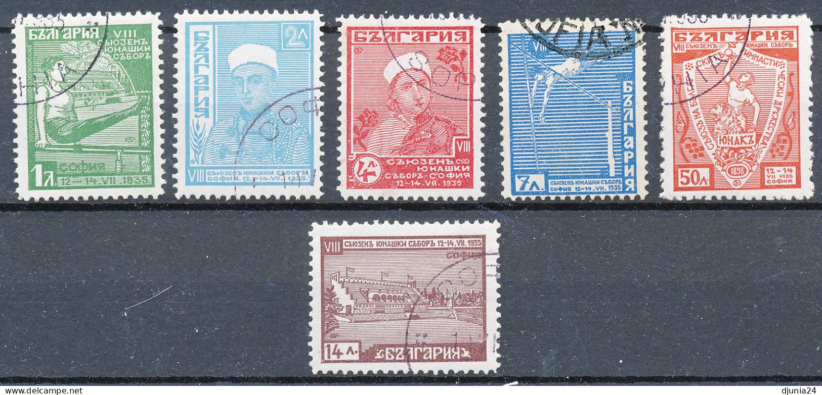 BF0482 / BULGARIEN / BULGARIA  - 1935 , 8. Kongress Sportverband "Junak"  -  Michel 280-285 - Nuevos