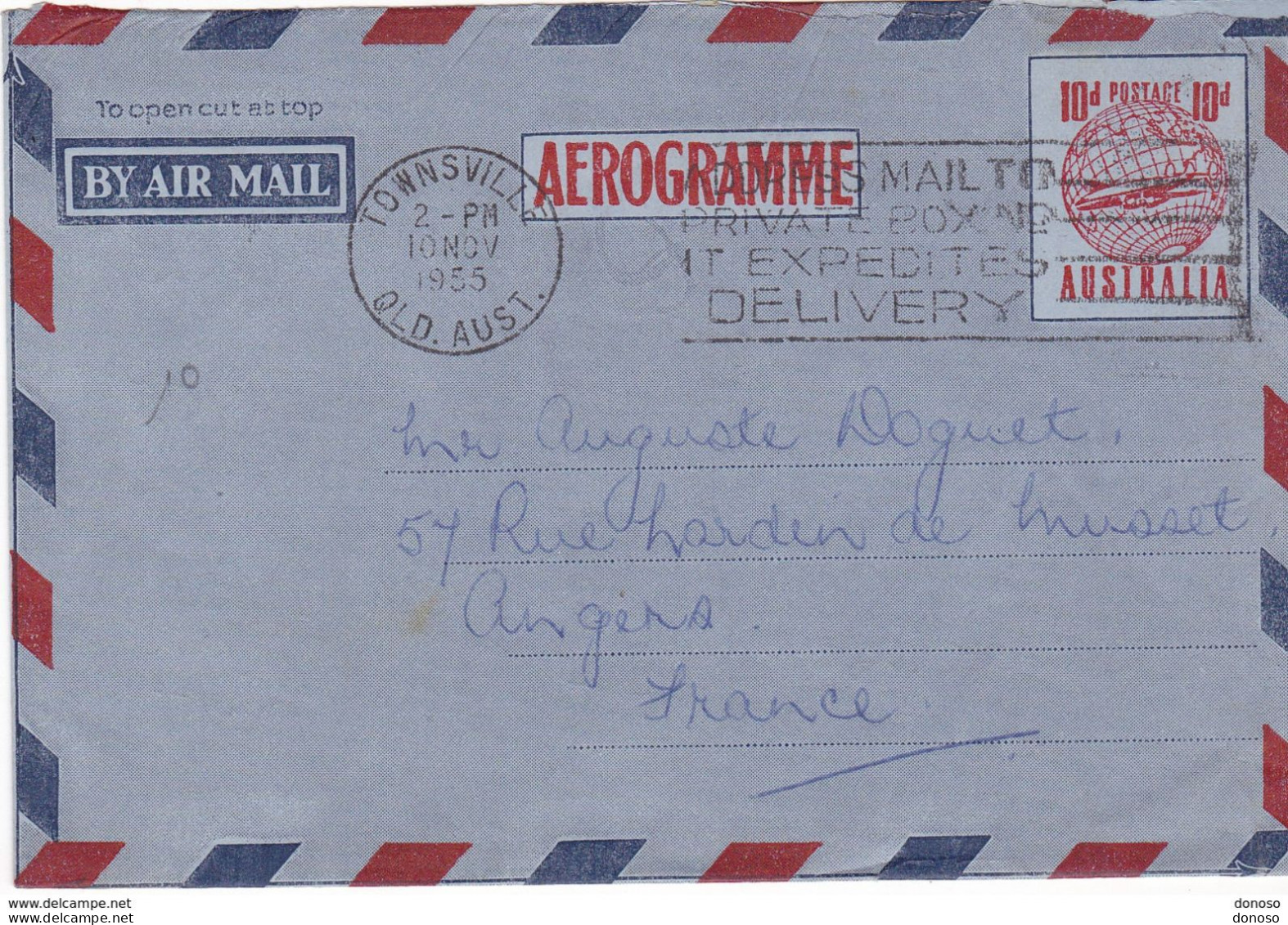 AUSTRALIE 1955 Aérogramme - Aerogramme