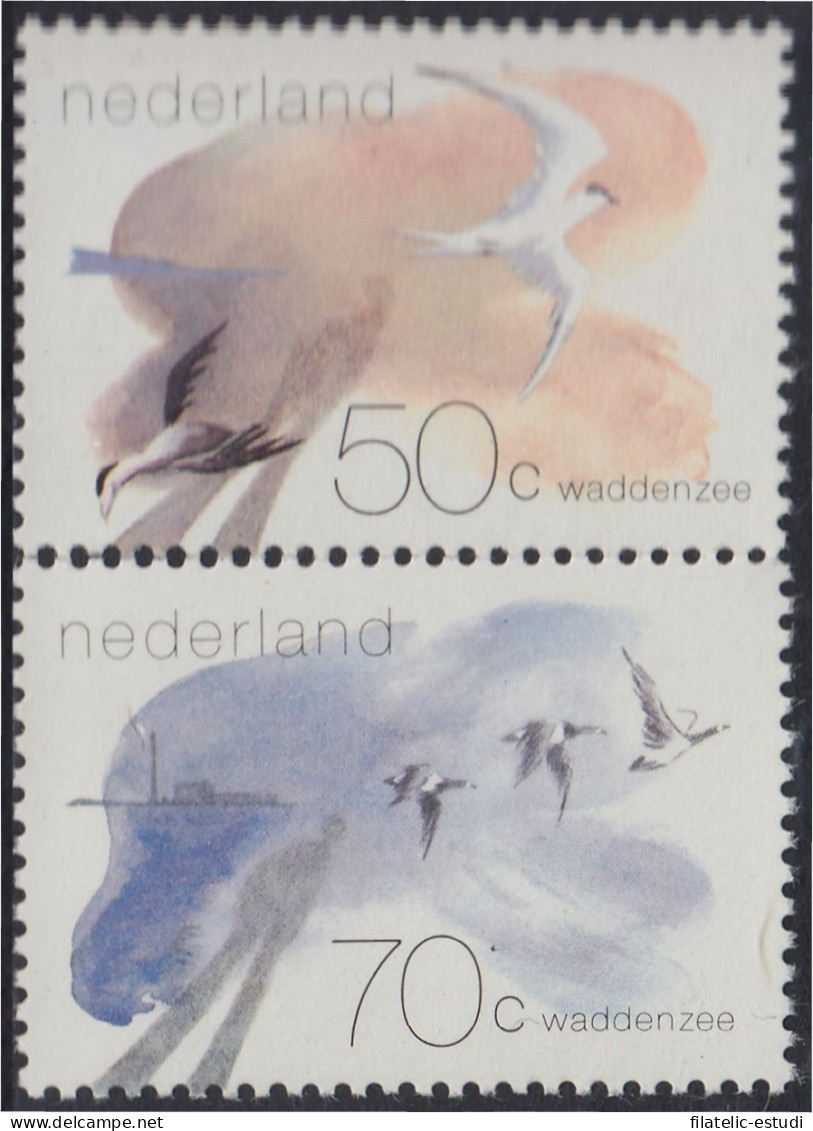 Holanda 1179/80 1982 El Mar De Wadden Aves De La Region MNH - Andere & Zonder Classificatie