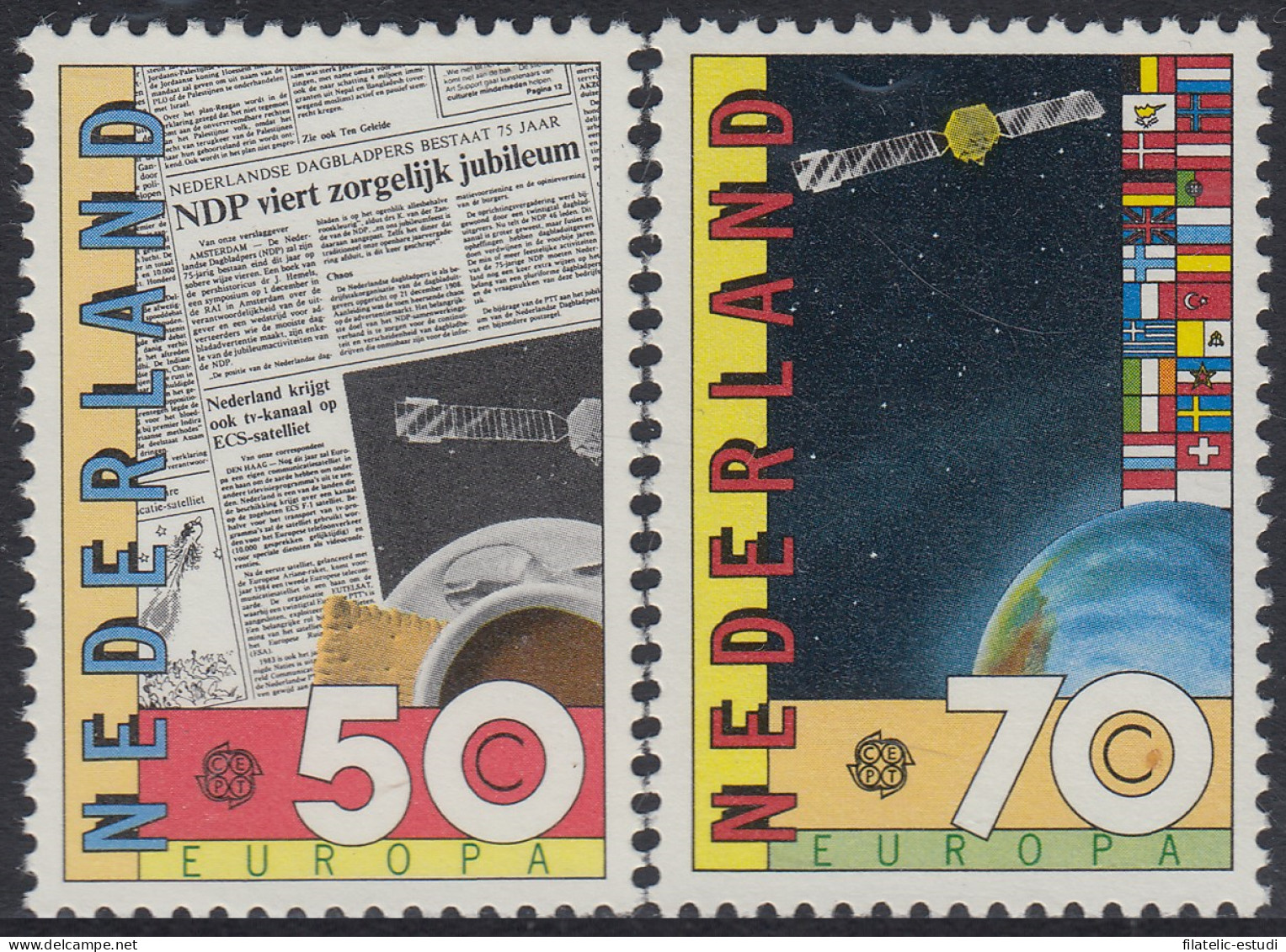 Holanda 1202/03 1983 Europa Artículos Satélites MNH - Sonstige & Ohne Zuordnung