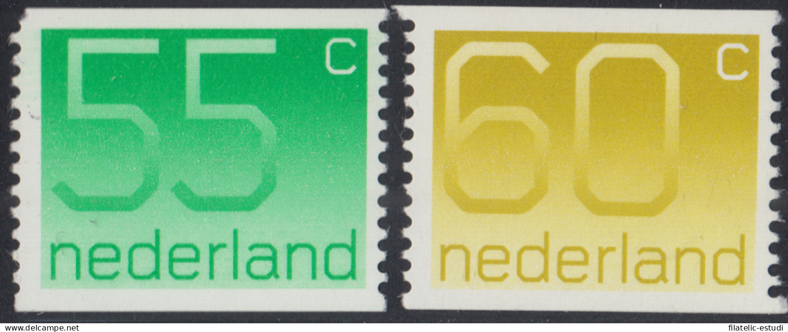 Holanda Netherlands  1153a/54a-N 1981 Sellos Con Cifras Número Al Dorso Lujo - Otros & Sin Clasificación