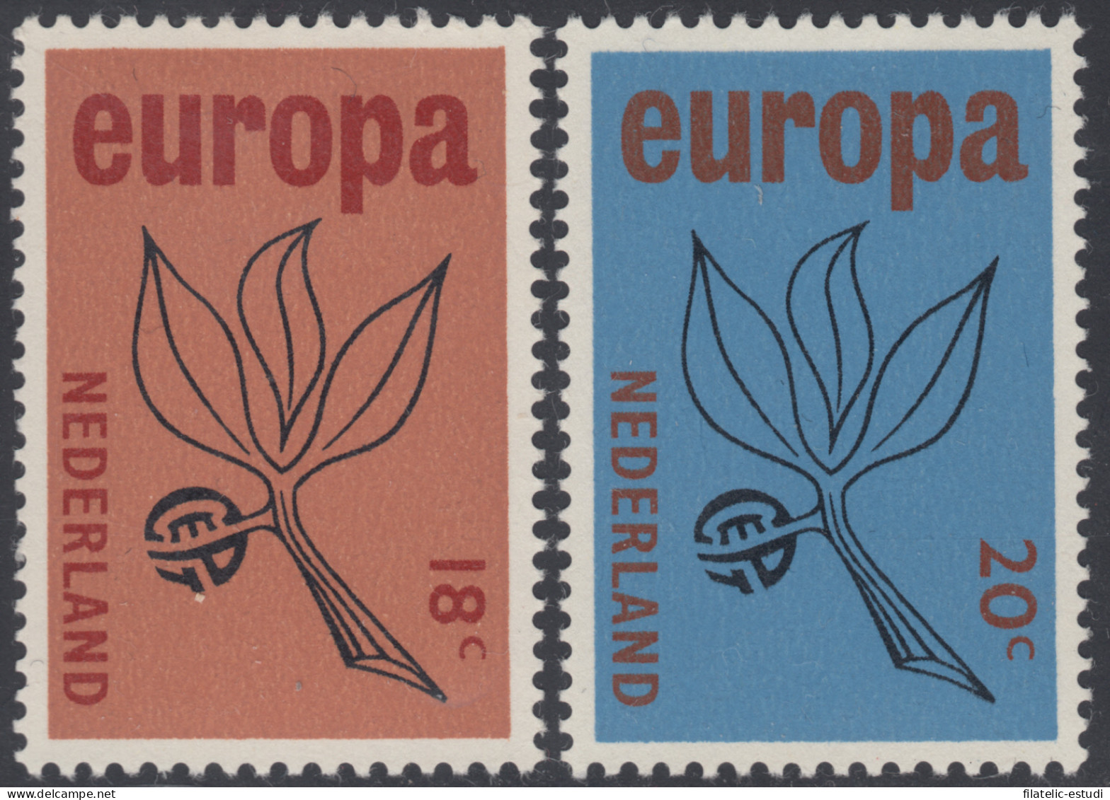 Holanda  Netherlands 822/23  1965 Europa Flora Rama Lujo - Altri & Non Classificati