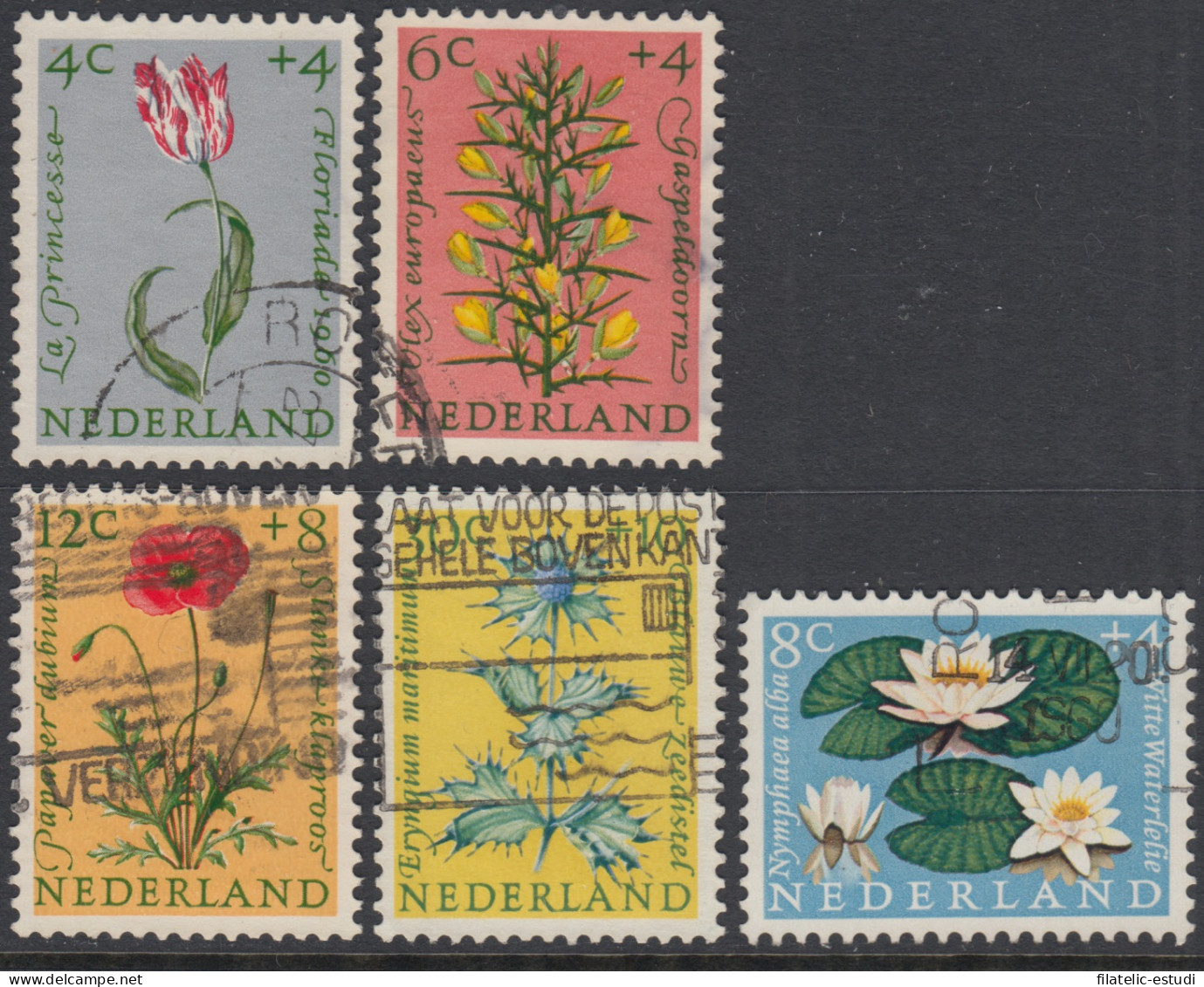Holanda  Netherlands 719/23 1960 Obras Benéficas Serie Verano Flora Usado - Autres & Non Classés