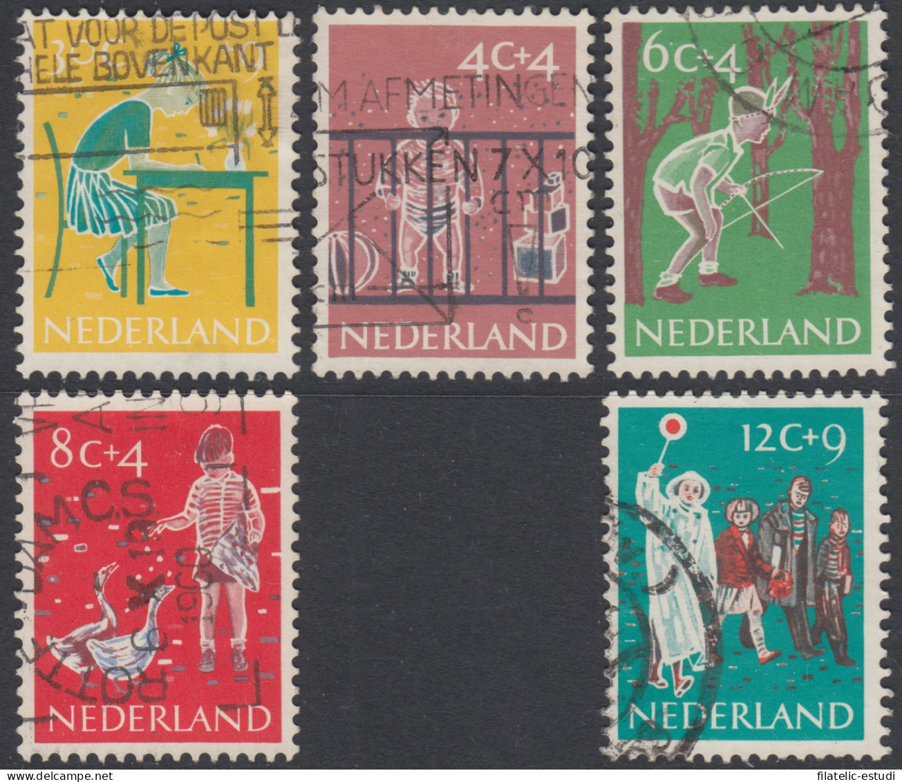 Holanda  Netherlands 712/16 1959 Obras Por La Infancia Niños Usado - Andere & Zonder Classificatie