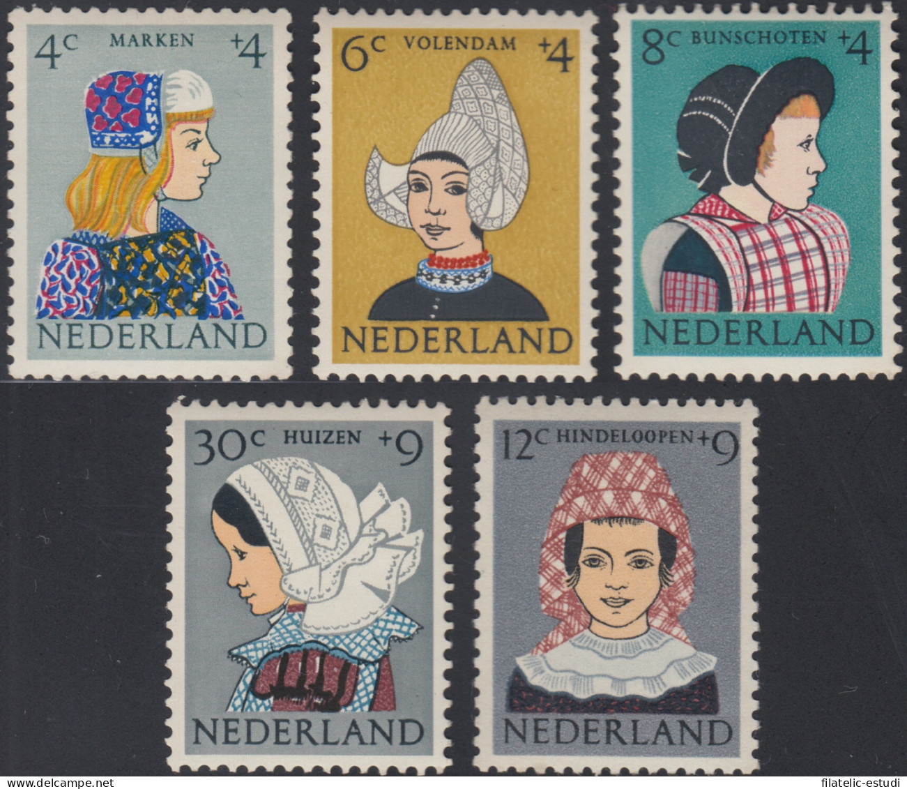 Holanda Netherlands 728/32 1960 Obras Por La Infancia Sombreros, Tocados De Lo - Otros & Sin Clasificación