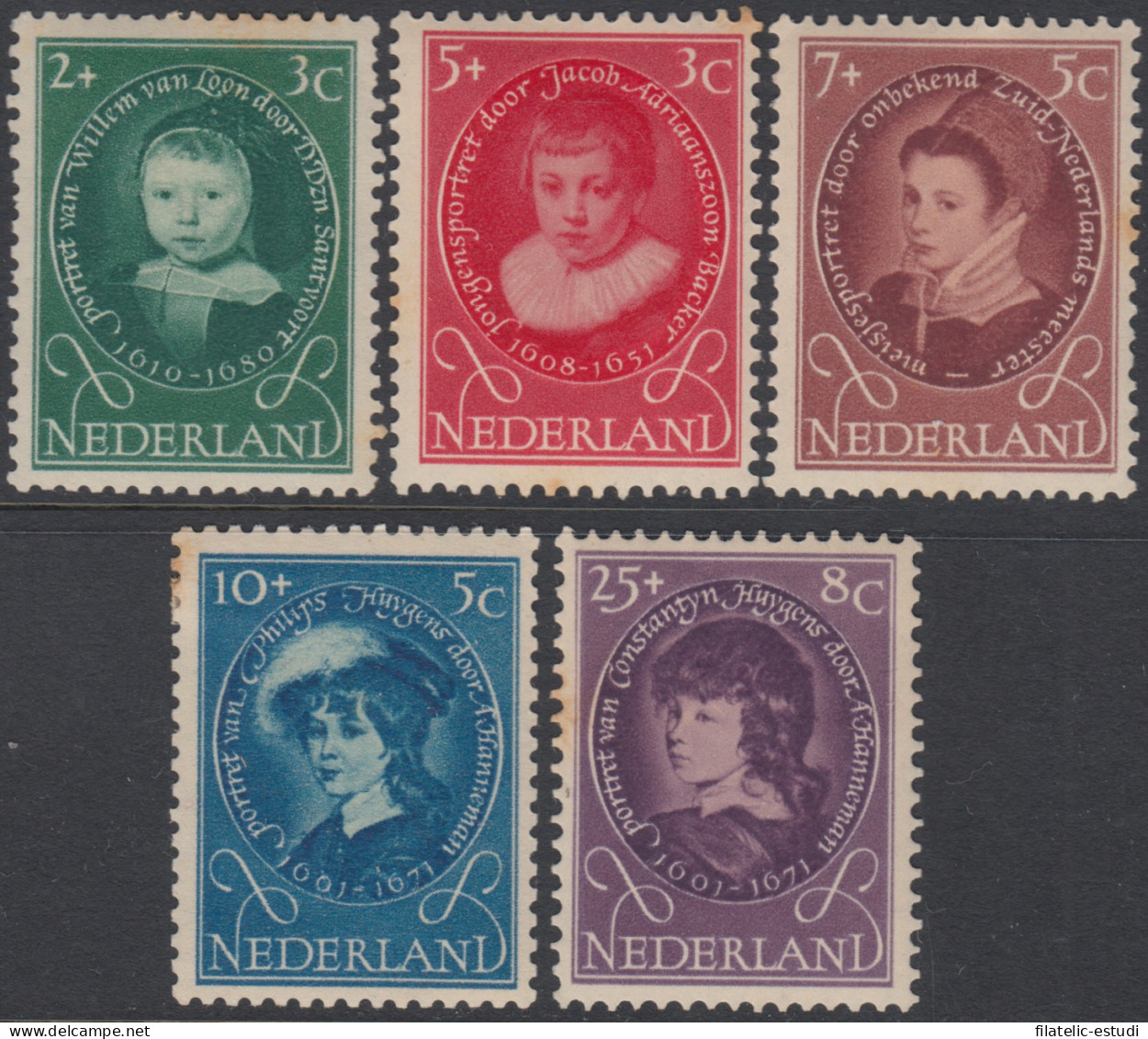 Holanda  Netherlands 644/48  1955 Obras Por La Infancia Retratos Óxido - Andere & Zonder Classificatie