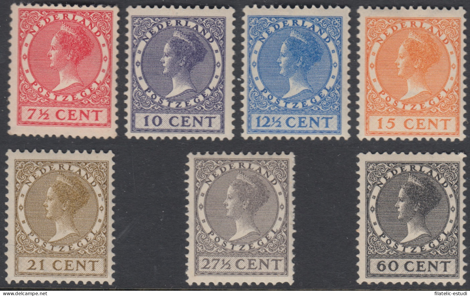 Holanda Netherlands 209/14 1928-31 Efigie De La Reina Wilhelmine  Fijasellos - Other & Unclassified