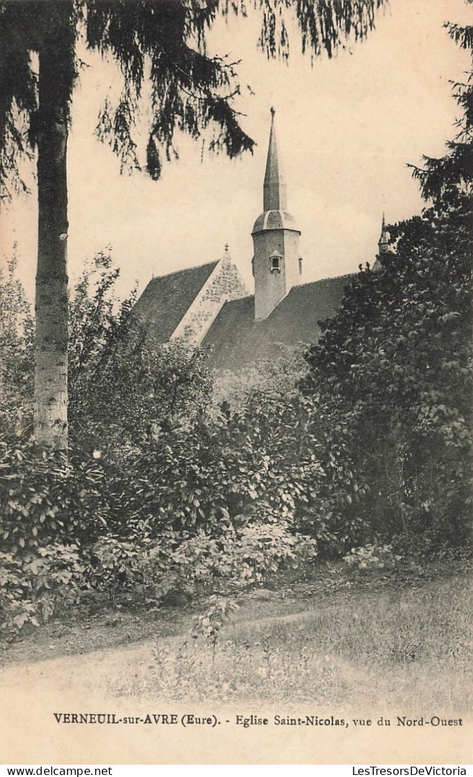 FRANCE - Verneuil Sur Avre - Eglise Saint Nicolas, Vue Du Nords Ouest - Carte Postale Ancienne - Verneuil-sur-Avre