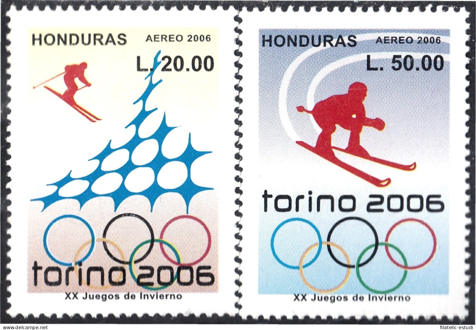 Honduras A- 1278/79 2006 XX Juegos Olímpicos De Invierno Torino MNH - Honduras