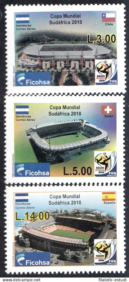 Honduras A- 1346/48 2010 Copa Mundial De Fútbol Sudáfrica 2010 MNH - Honduras