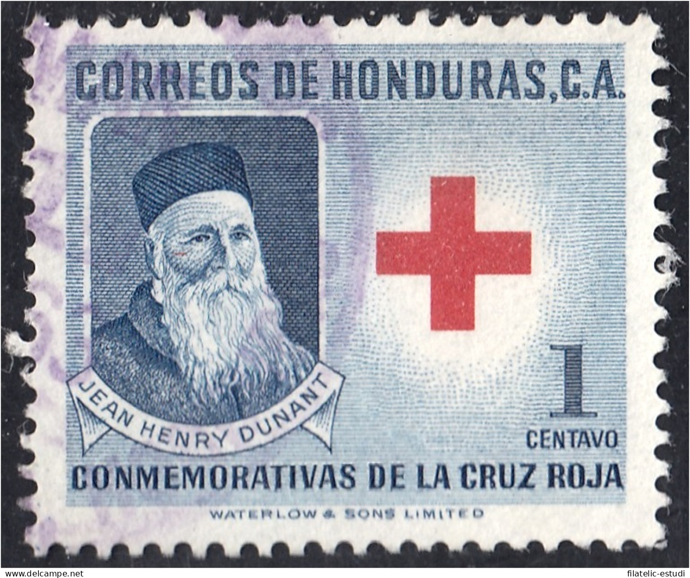 Honduras 3 1959 Beneficencia Cruz Roja Hondureña Jean Henry Dunant Usados - Honduras