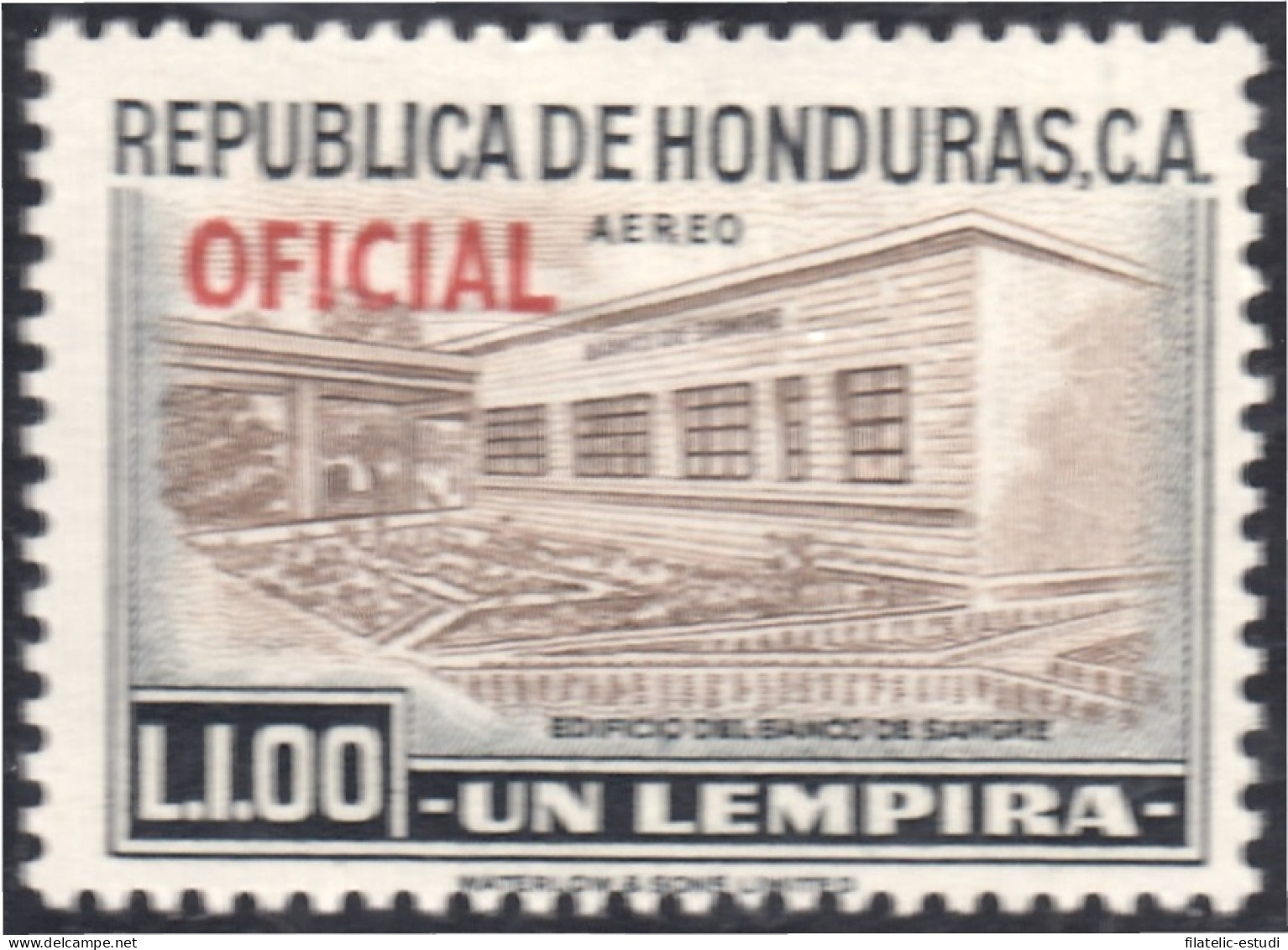 Honduras 56 1956 Servicio Oficial Aéreo Edificio Del Banco De Sangre MH - Honduras