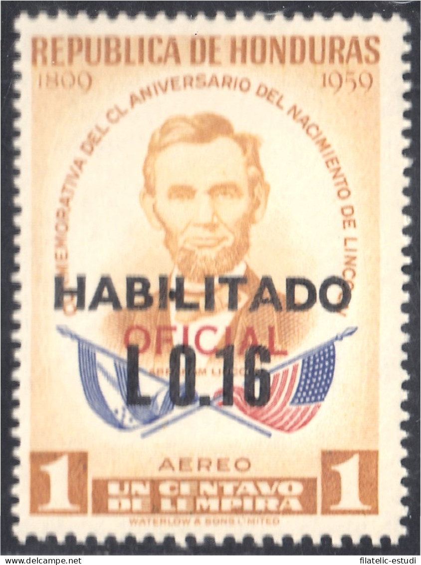 Honduras 99 1975 Servicio Oficial Aéreo Conmemorativo Al CL Aniversario De Lin - Honduras