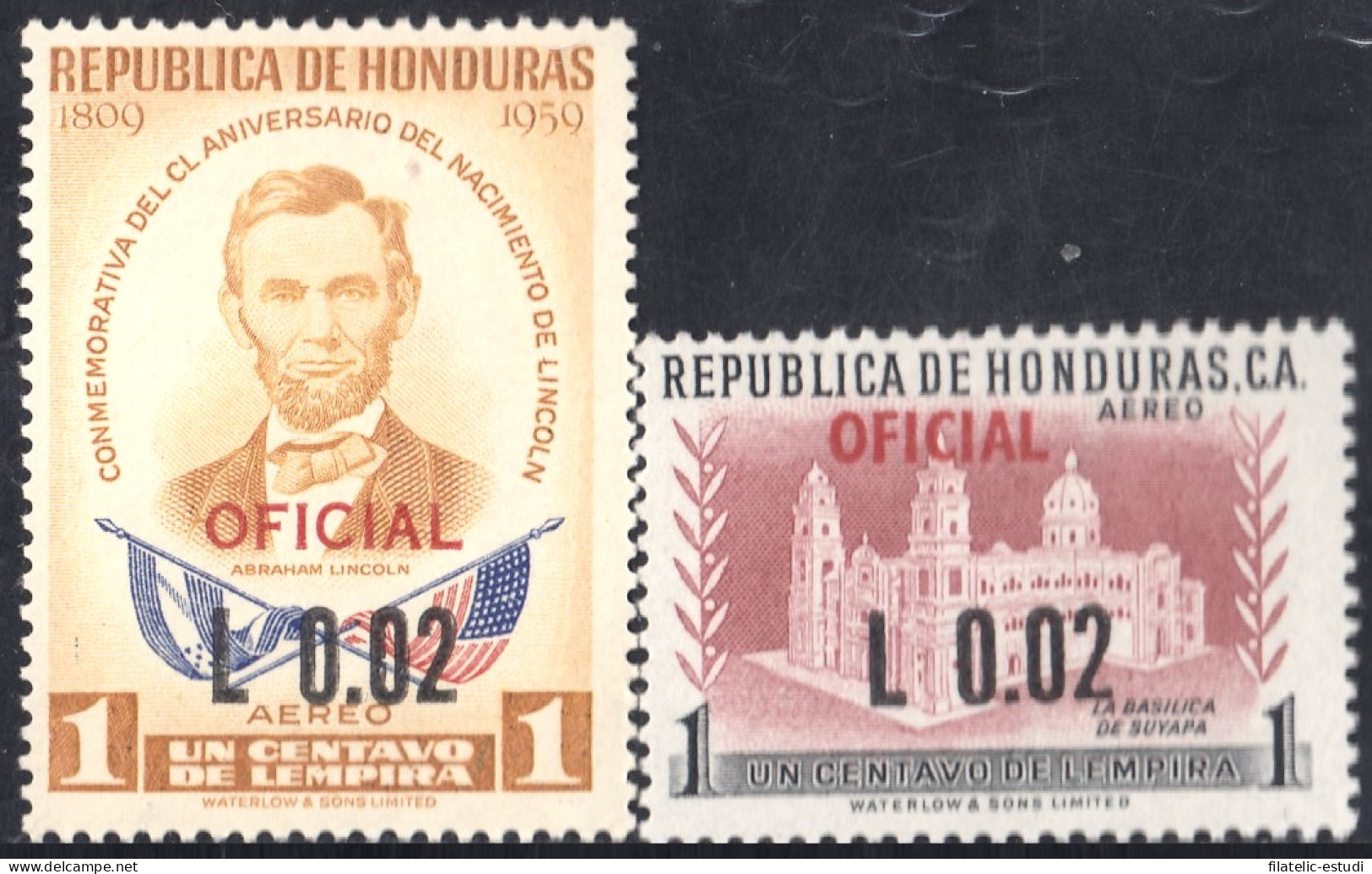 Honduras 97/98 1974 Servicio Oficial Aéreo Conmemorativo Al CL Aniversario De  - Honduras