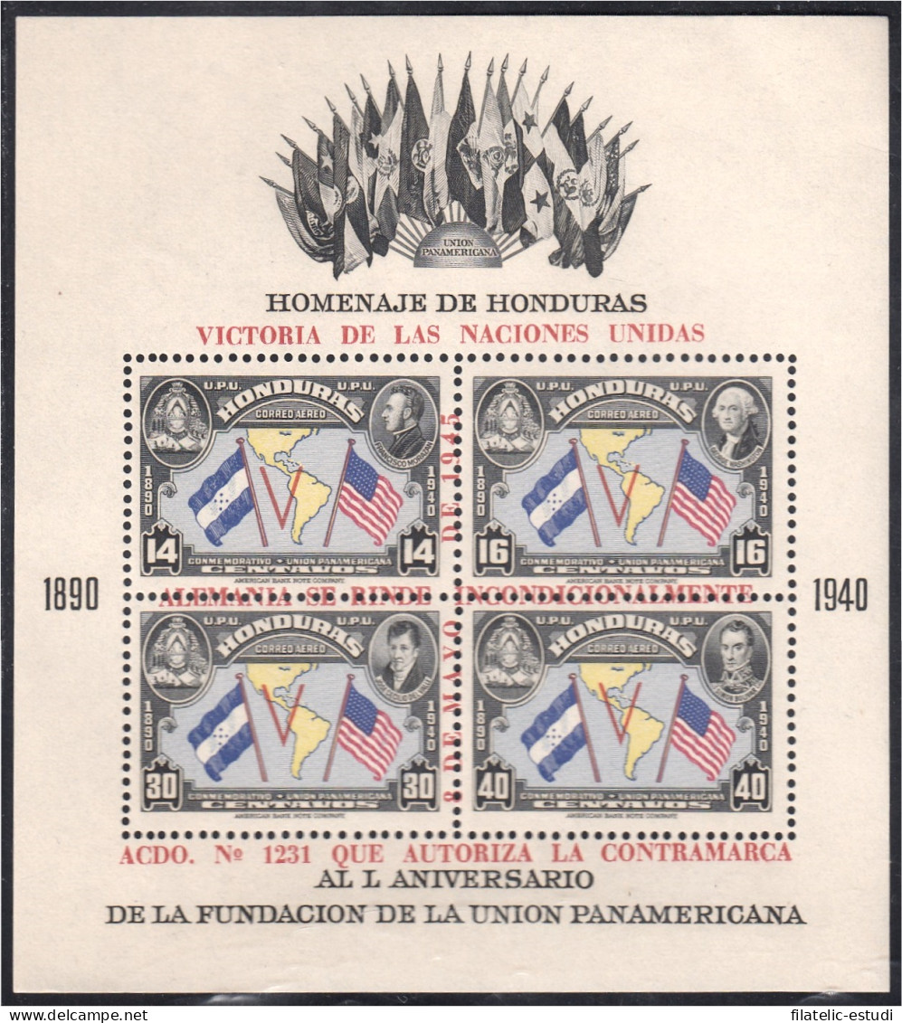 Honduras HB 2 1946 Victoria De Las Naciones Unidas L Aniversario De La Fundaci - Honduras