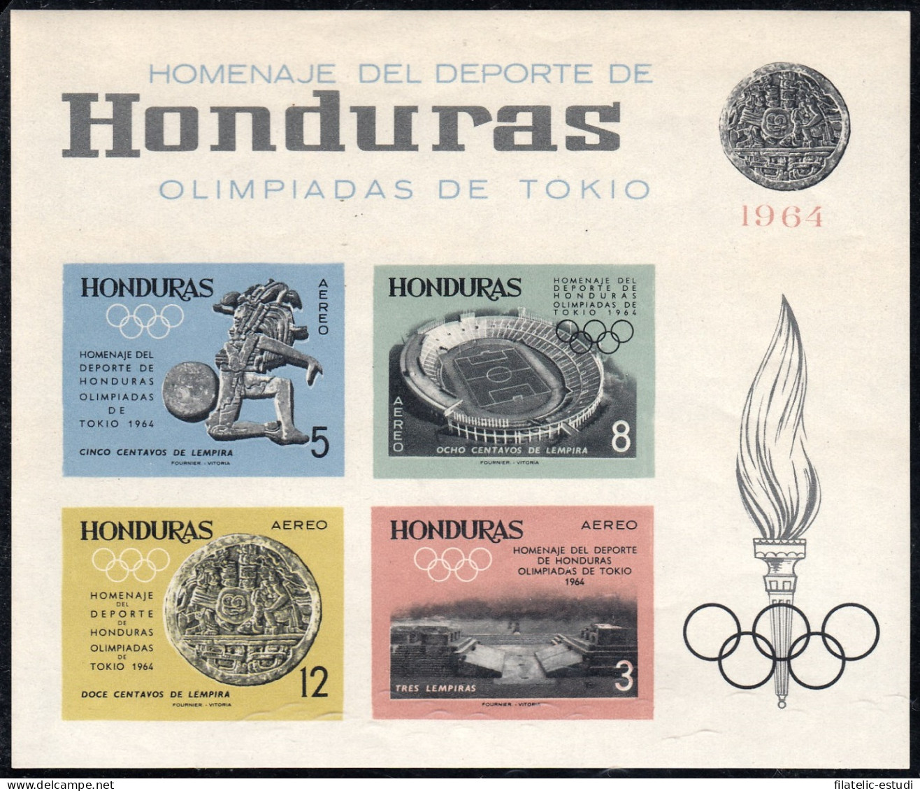 Honduras HB 8 1965 Homenaje Del Deporte A Las Olimpiadas De Tokio MNH - Honduras