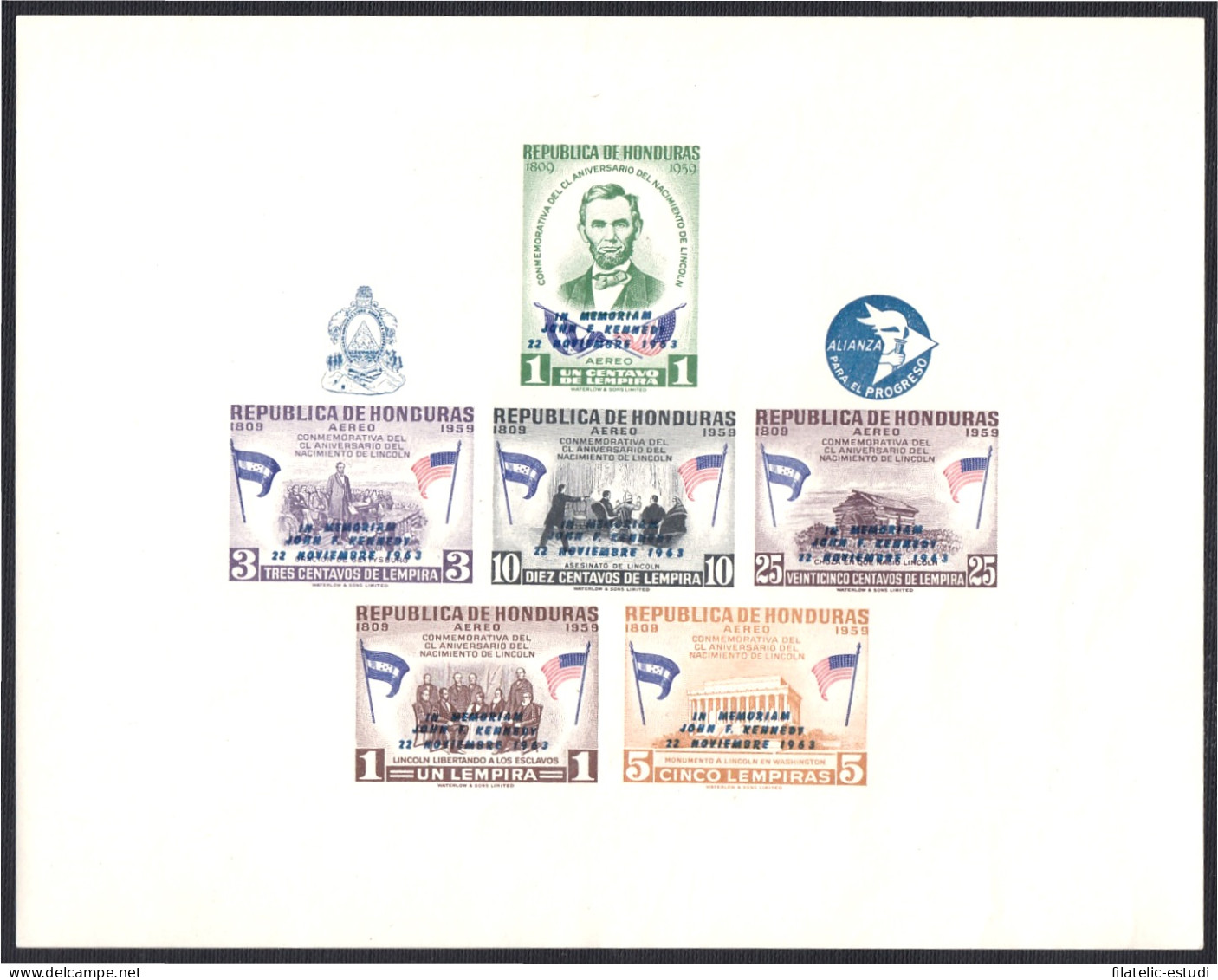 Honduras HB 6 1964 Conmemorativo Al Nacimiento De Abraham Lincoln MNH - Honduras