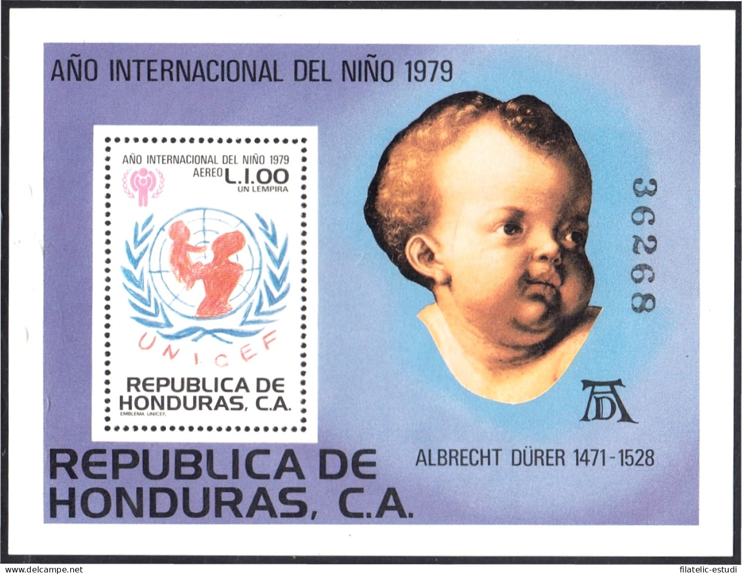 Honduras HB 29 1980 Unicef Albrecht Dürer Año Internacional Del Niño MNH - Honduras