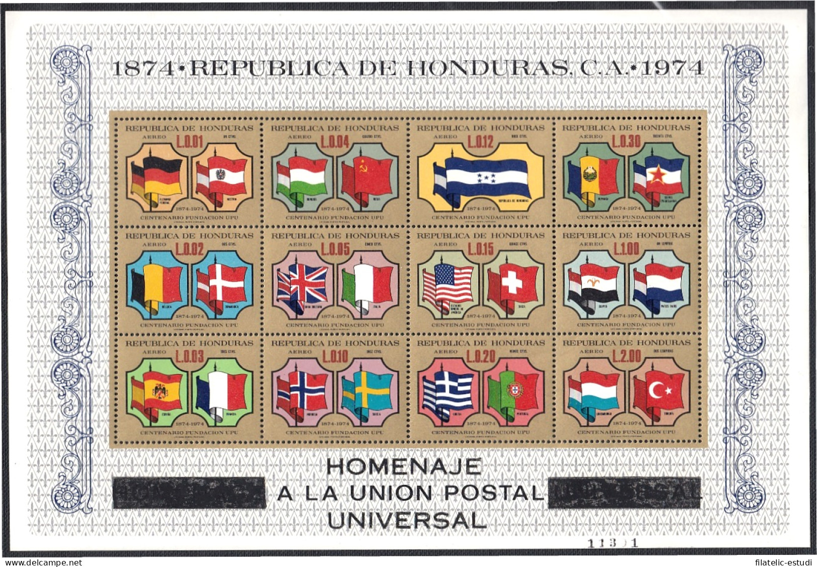 Honduras HB 23 1975 Homenaje A La Unión Postal Universal UPU MNH - Honduras