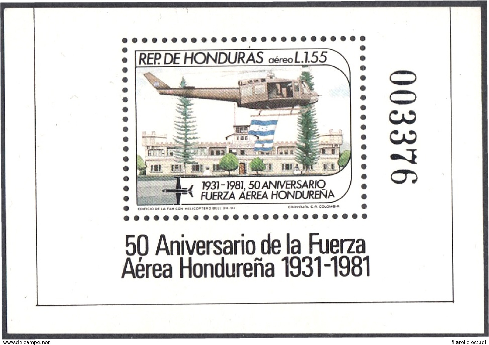 Honduras HB 32 1982 50 Aniversario De La Fuerza Aérea Hondureña MNH - Honduras