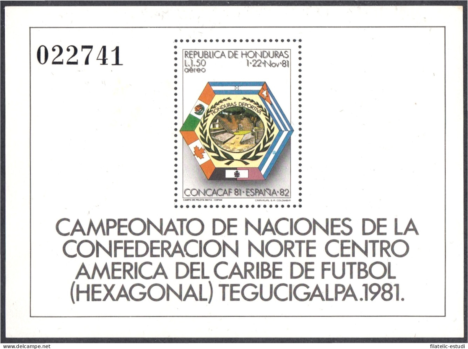 Honduras HB 31 1981 Campeonato De Naciones De La Federación Norte Centro Améri - Honduras