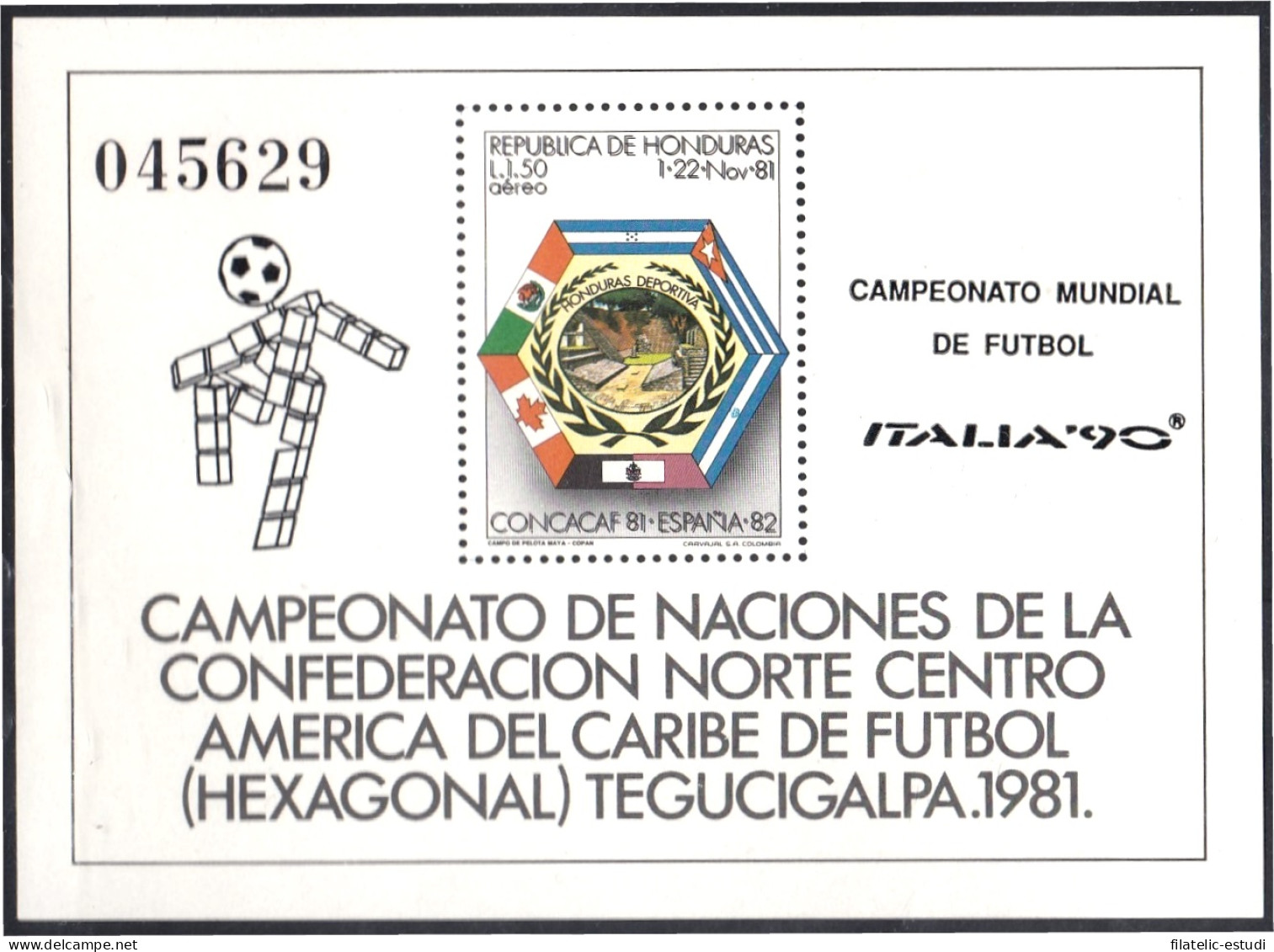 Honduras HB 41 1990 Campeonato De Naciones De La Federación Norte Centro Améri - Honduras