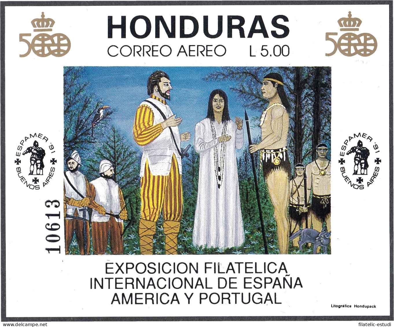 Honduras HB 44 1991 Espamer 91 Exposición Internacional España América - Portu - Honduras