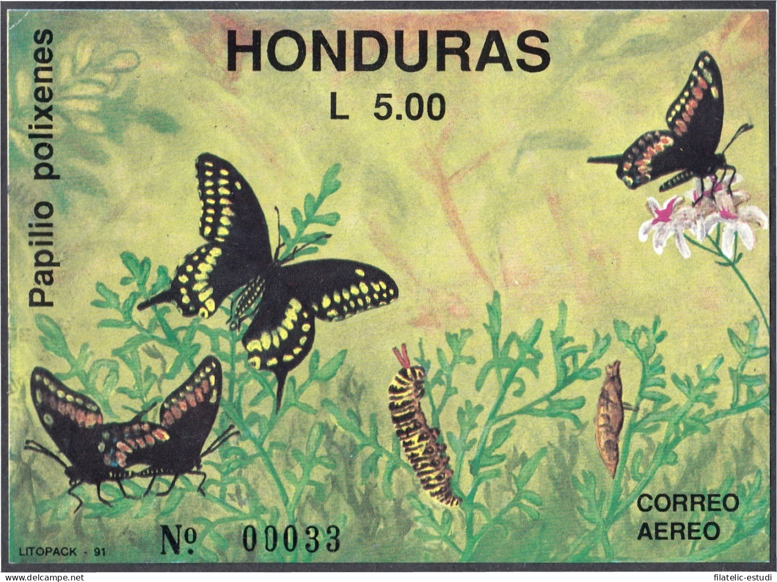 Honduras HB 43 1991 Mariposas Butteflies Fauna MNH - Honduras