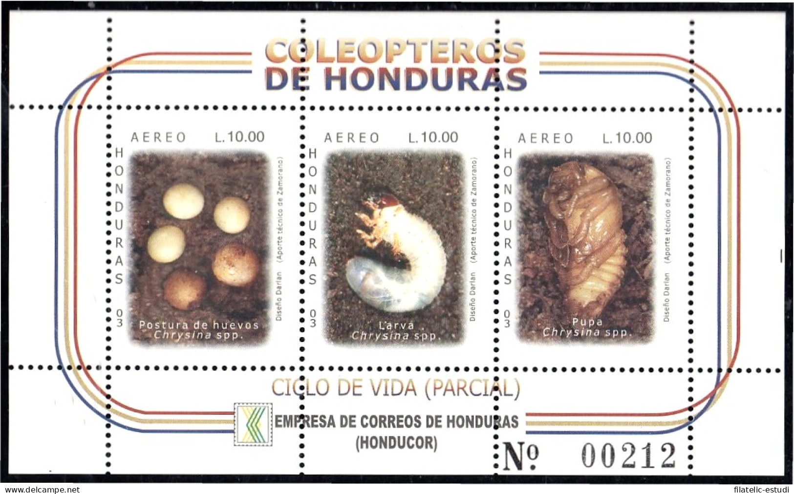 Honduras HB 71 2003 Ciclo De Vida Parcial MNH - Honduras
