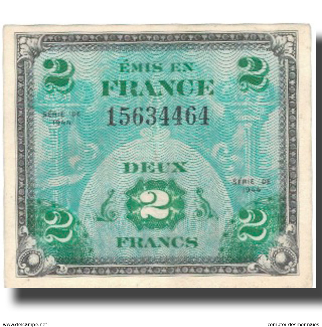 France, 2 Francs, Drapeau/France, 1944, 1944, TTB+, Fayette:VF16.1, KM:114a - 1944 Drapeau/Francia