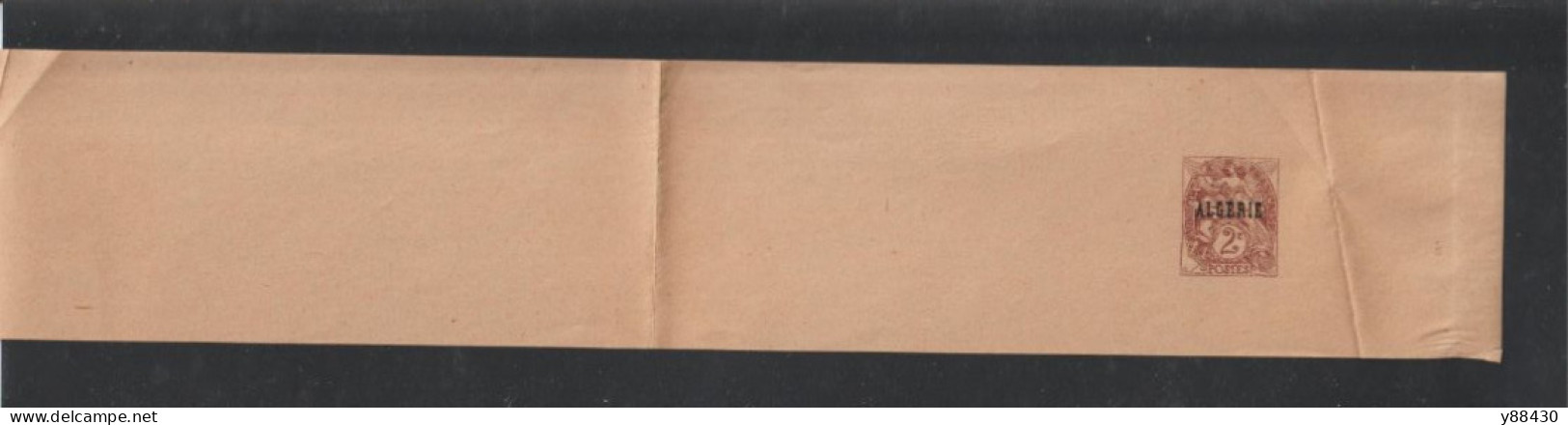 ALGÉRIE - EX. COLO. FRANÇAISE - Entier Postal Neuf - 1924/1930 - Bande De Journaux - Type Blanc 2c. Lilas-brun - 3 Scan - Otros & Sin Clasificación