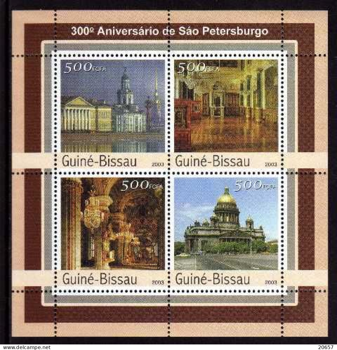 Guiné-Bissau 1082/89 Musée De Saint Petersburg Russia - Musées
