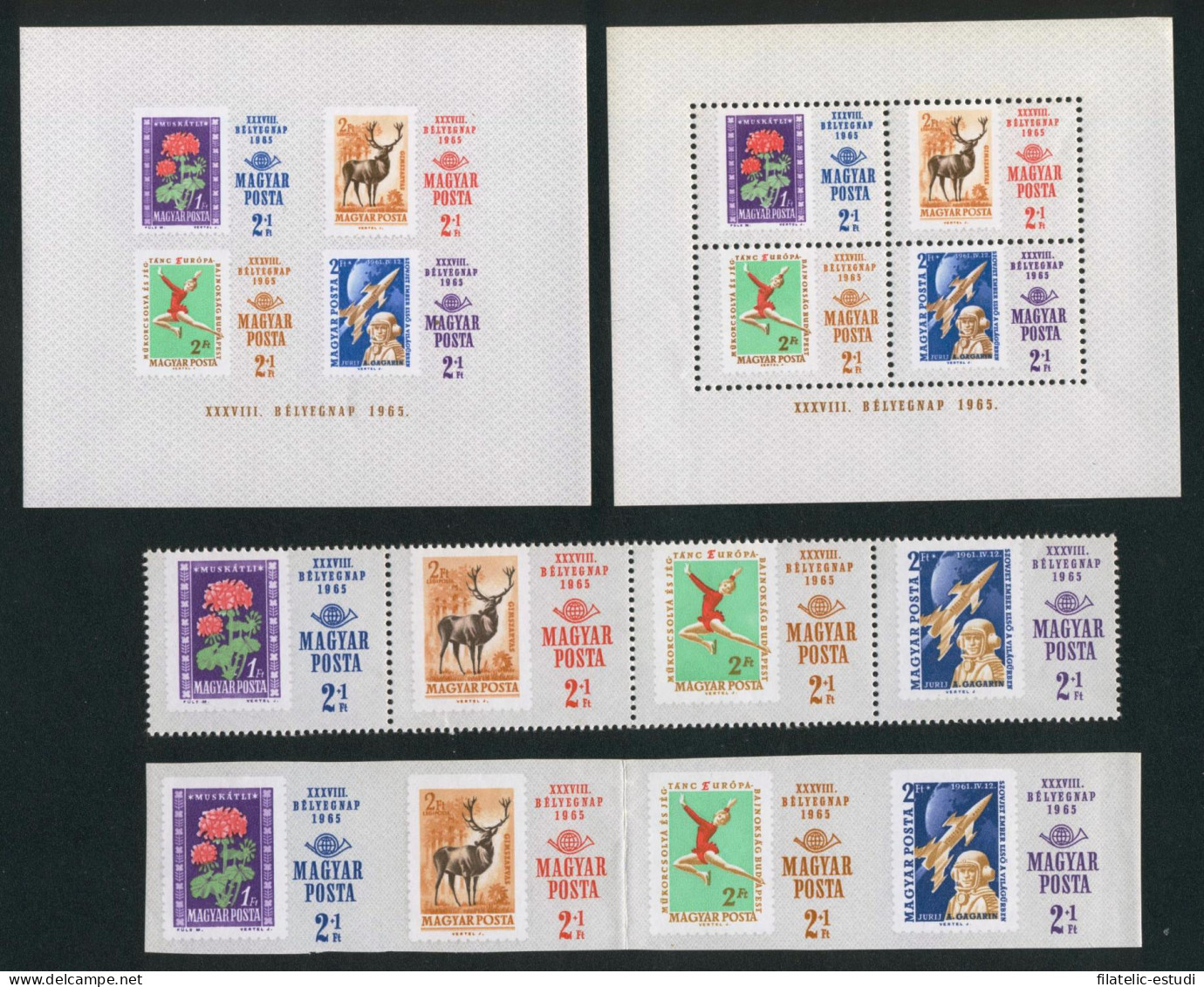 AST Hungría Hungary  Nº 1776/79 + HB 57 Dentadas Y Sin Dentar  1965   MNH - Otros & Sin Clasificación