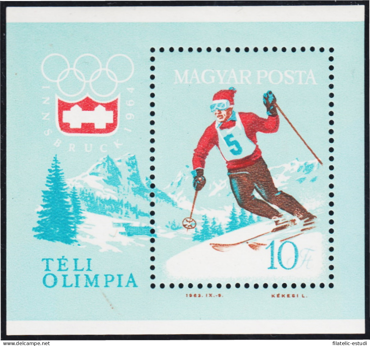 Hungría Hungary HB 46 1964 9º Juegos Olímpicos De Invierno MNH - Sonstige & Ohne Zuordnung