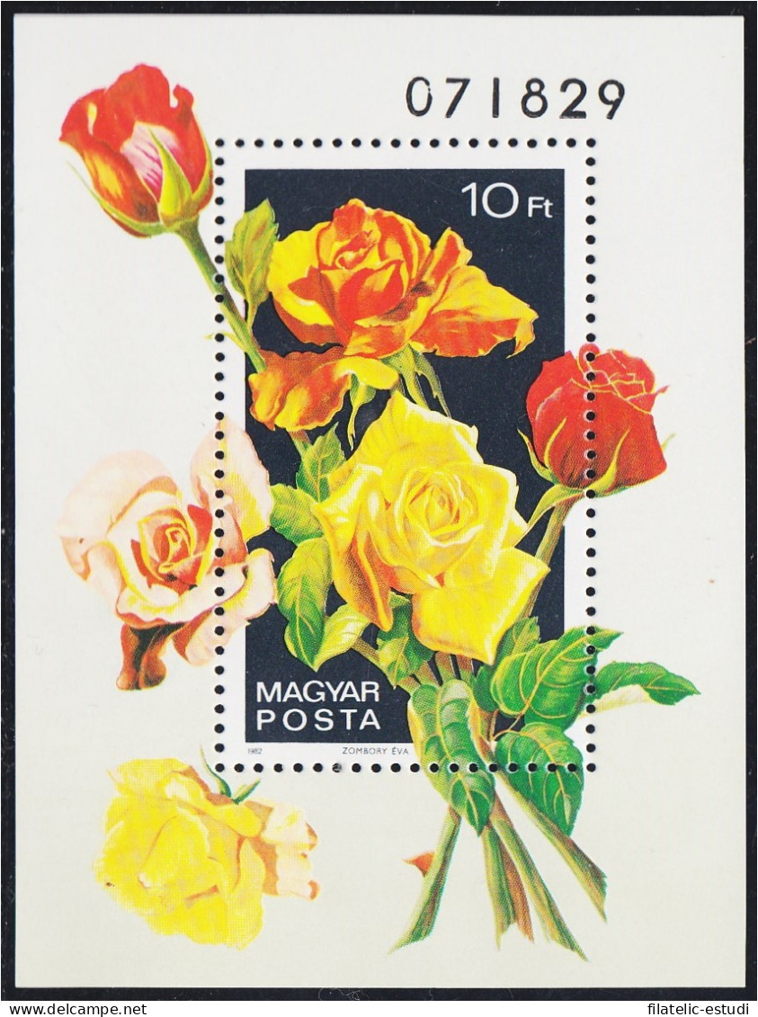 Hungría Hungary HB 159 1982 Flores Flowers Rosas MNH - Otros & Sin Clasificación