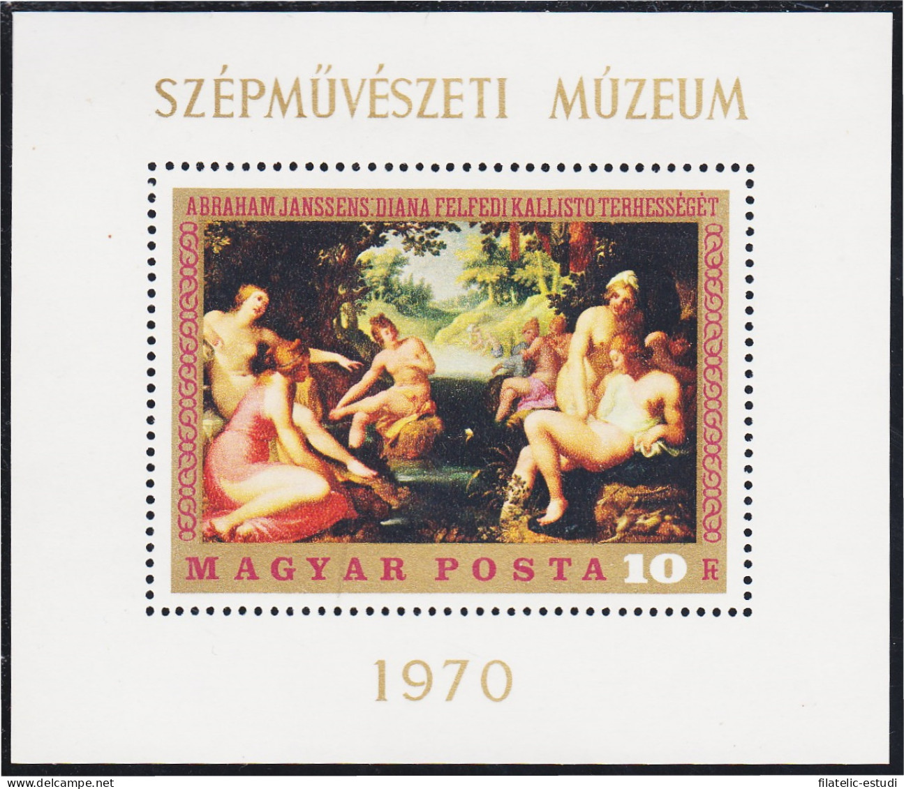 Hungría Hungary HB 82 1970 Pintura Del Museo De Bellas Artes De Budapest MNH - Autres & Non Classés