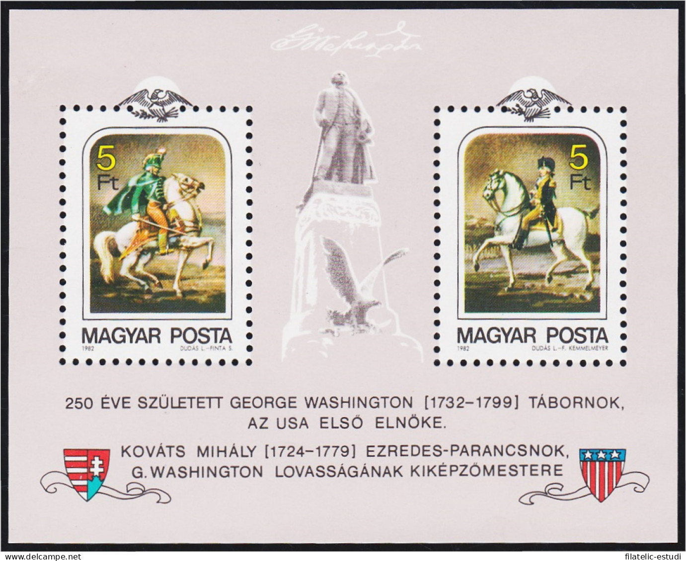 Hungría Hungary HB 161 1982 Presidente George Washington MNH - Sonstige & Ohne Zuordnung