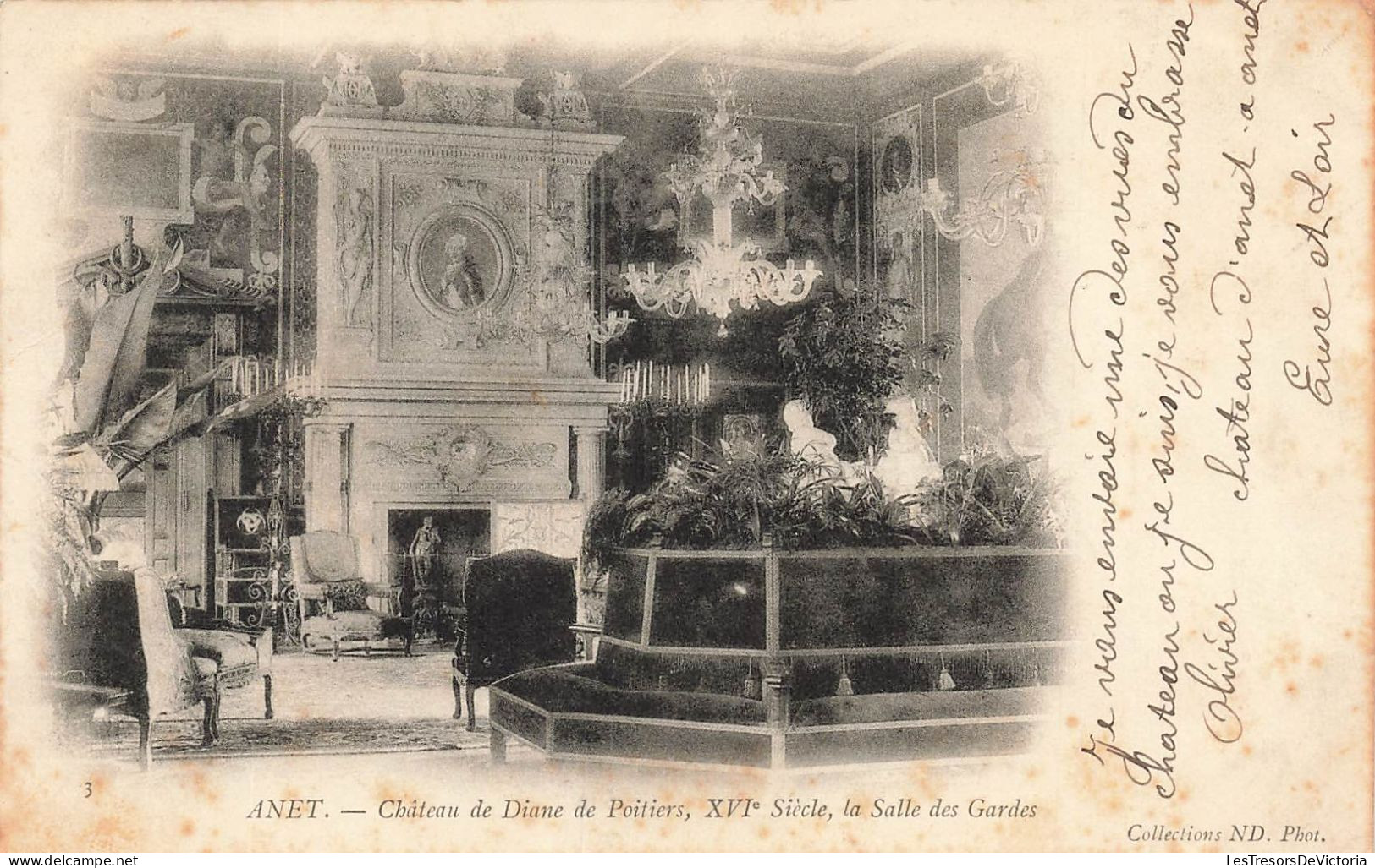 FRANCE - Anet - Château De Diane De Poitiers, XVIe Siècle, La Salle Des Gardes - Dos Non Divisé - Carte Postale Ancienne - Anet