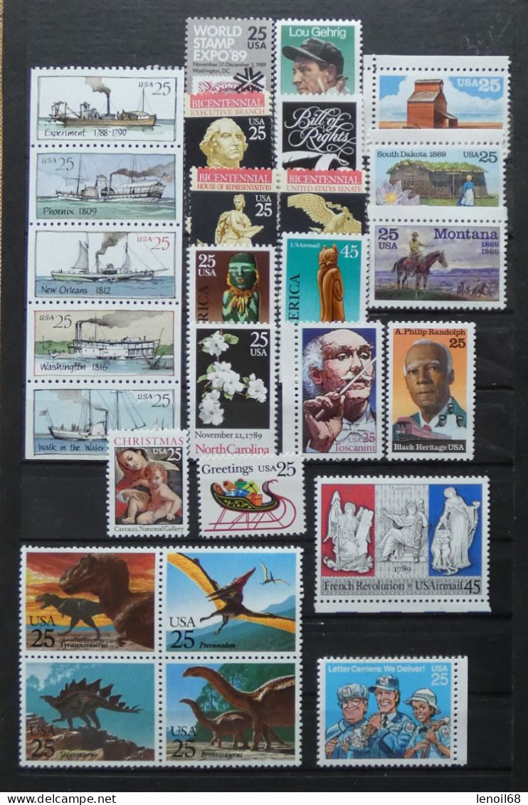 Mint Set Of Commemorative Stamps 1989 United Sates Postage Service Livret + 27/29 Timbres Neufs - Ungebraucht