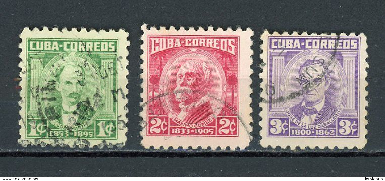 CUBA -  PATRIOTES  N°Yt 402+403+404 Obli. - Oblitérés