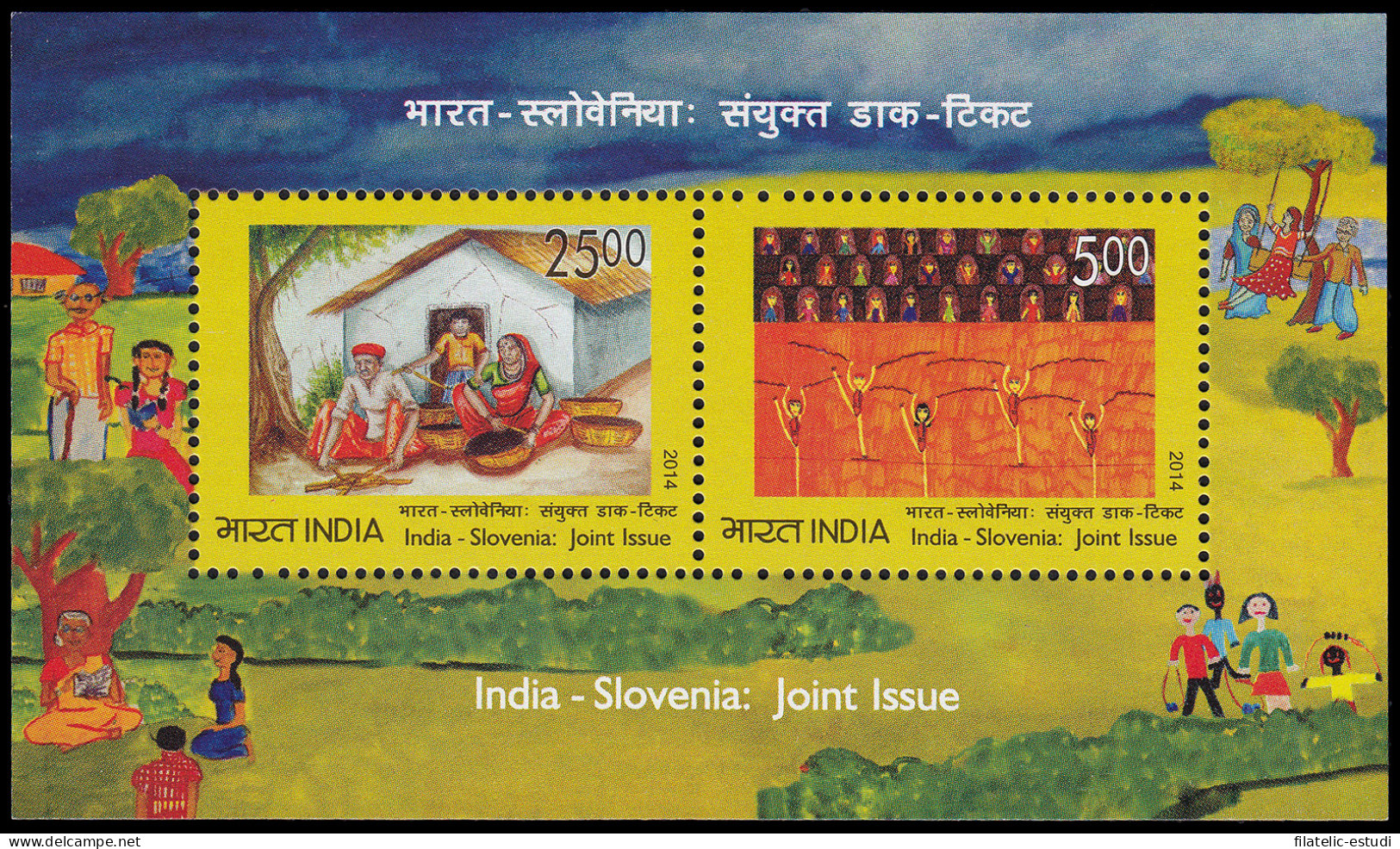 India HB 113 2014 India-Eslovenia MNH - Otros & Sin Clasificación