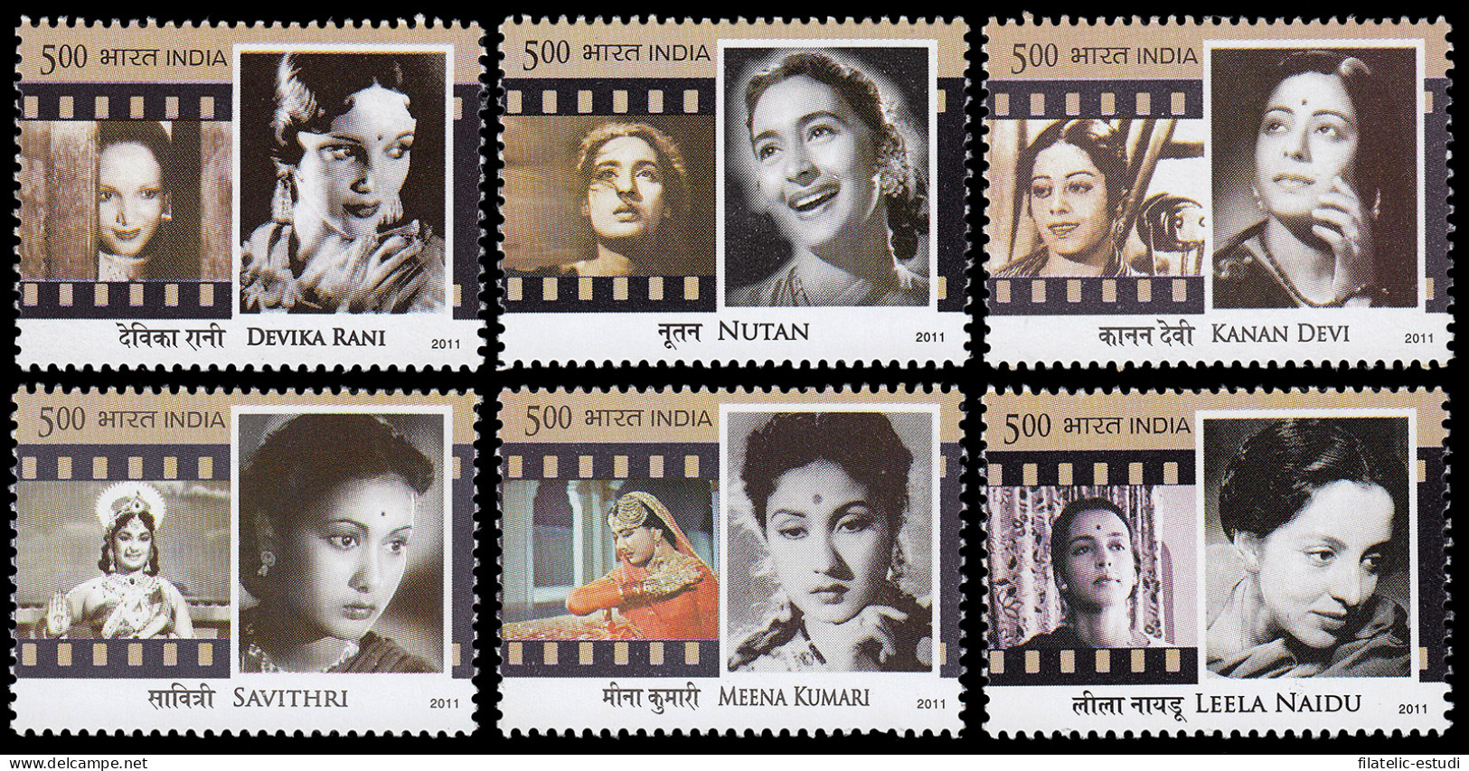 India 2322/27 2011 Legendarias Heroínas Del Cine Indio MNH - Otros & Sin Clasificación