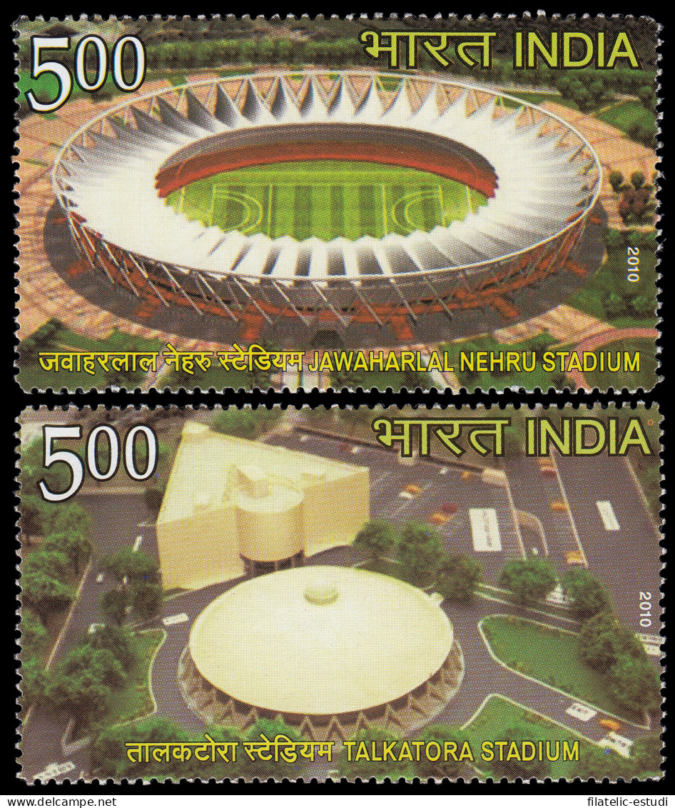 India 2263/64 2010 19 Juegos De La Commonwealth Delhi Estadios MNH - Other & Unclassified