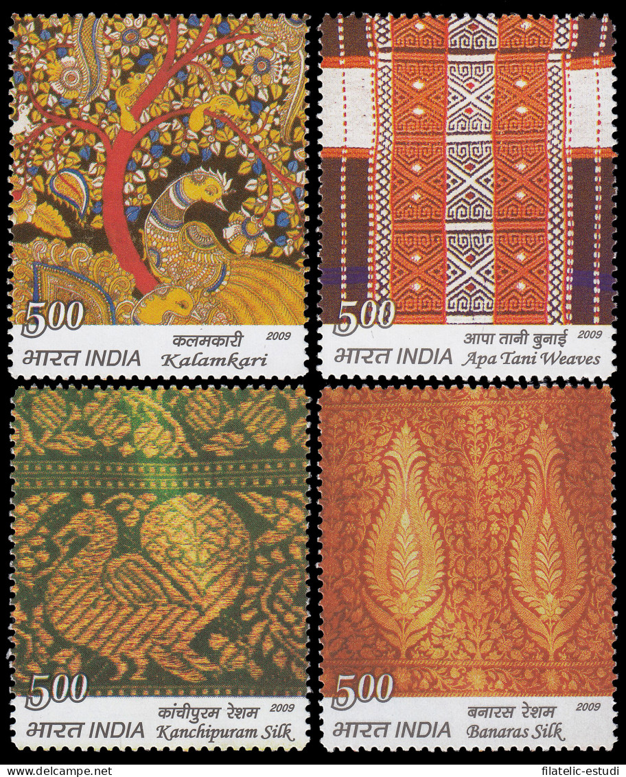 India 2208/11 2009 Tejidos Tradicionales MNH - Sonstige & Ohne Zuordnung