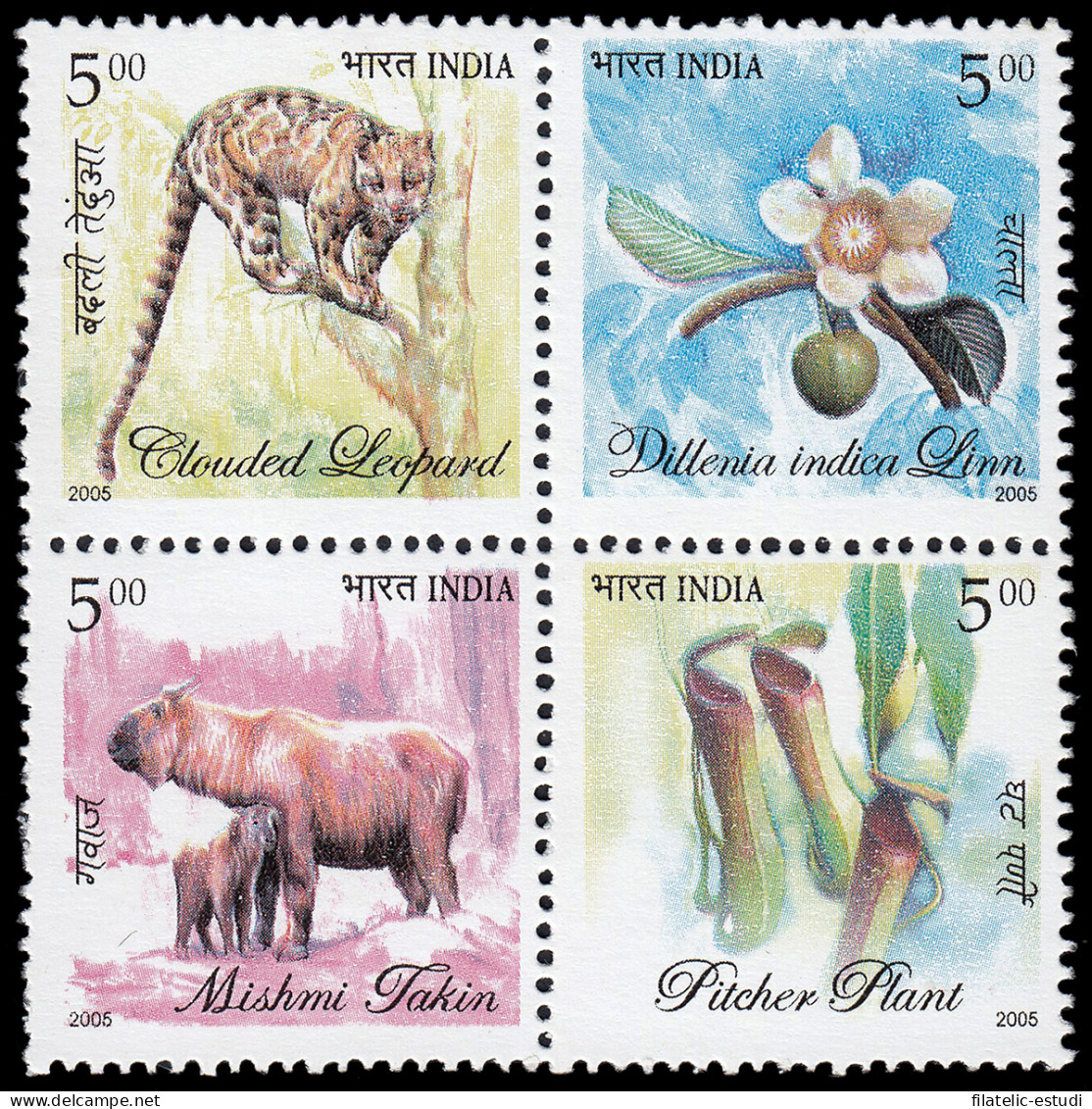 India 1843/46 2005 Flora Y Fauna Del Noreste De La India MNH - Other & Unclassified