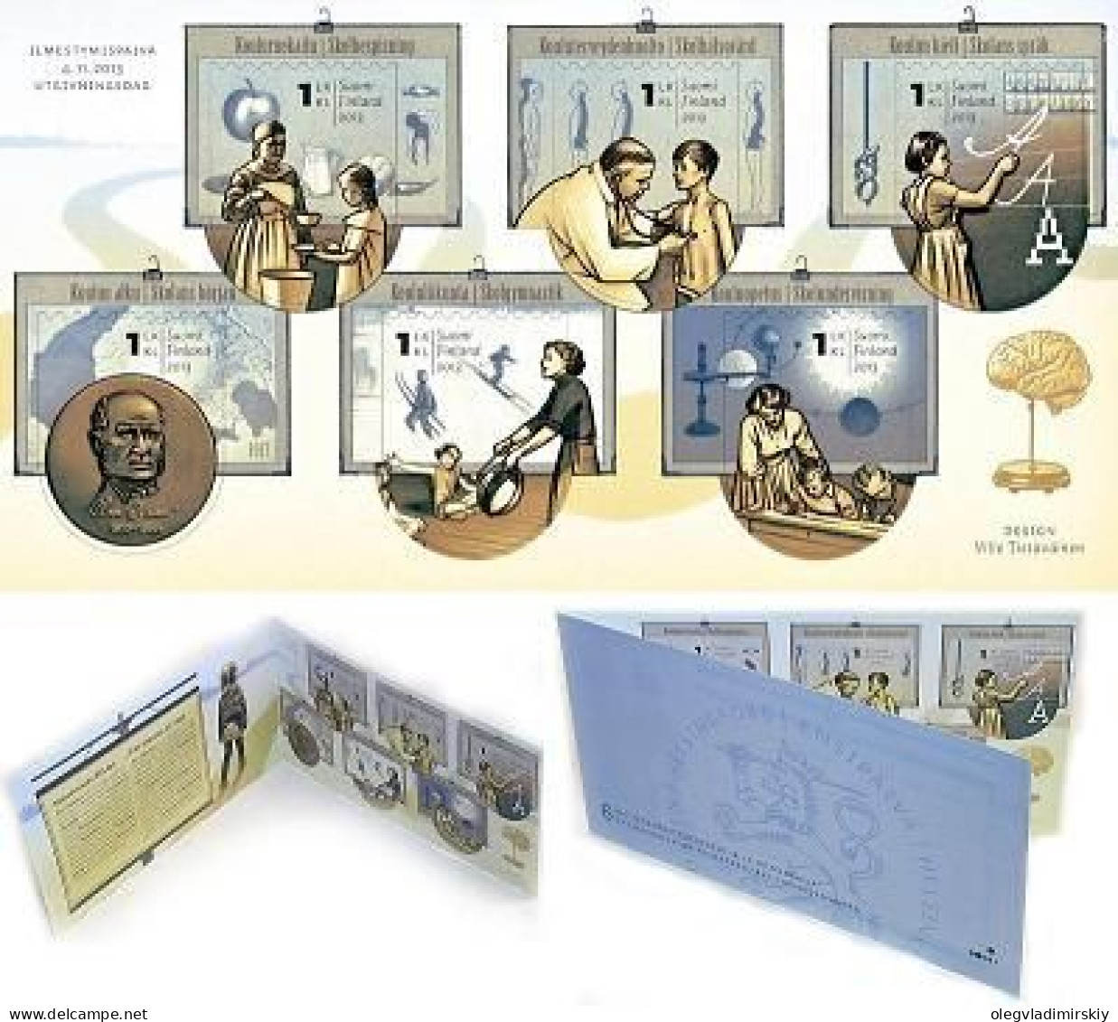 Finland Finnland Finlande 2013 School System - Foundation Of Education Set Of 6 Stamps In Booklet MNH - Carnets