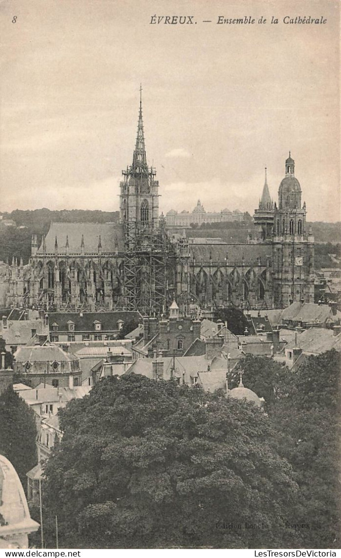 FRANCE - Evreux - Ensemble De La Cathédrale  - Travaux - Carte Postale Ancienne - Evreux